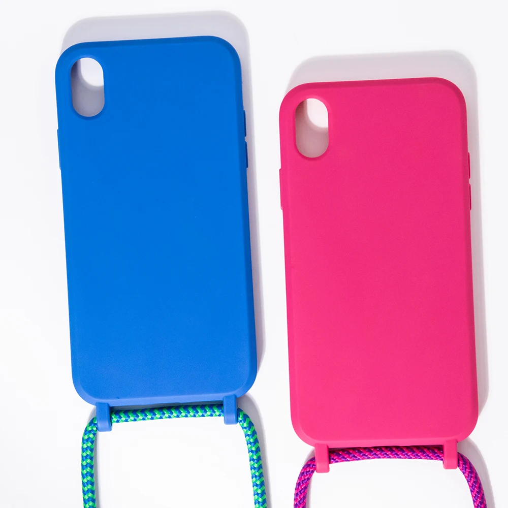 

2021 Factory New Straight Edge Slim Candy Color Solid Soft TPU Chain Phone Case For iPhone 12