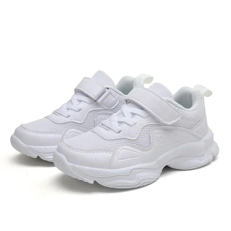 

Factory New Style Breathable Lightweight Boys Girls Children Sports Casual School White Shoes