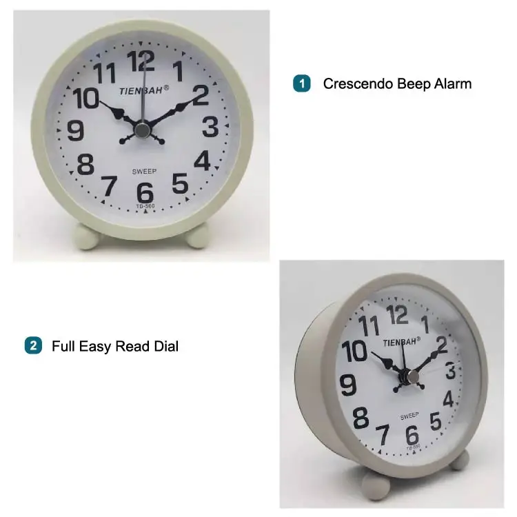 Silent Sweep Smart Round Vibrating Ring Alarm Clock Buy Alarm Clock