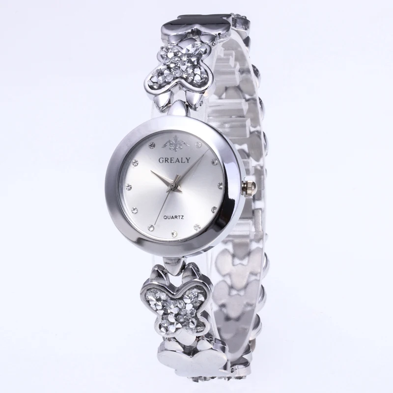 

Birthday Gift Luxury Quartz Watches Butterfly Rhinestone Decoration Quartz Watch Bracelet Clasp Ladies Wrist Watch Custom Logo, Picture shows