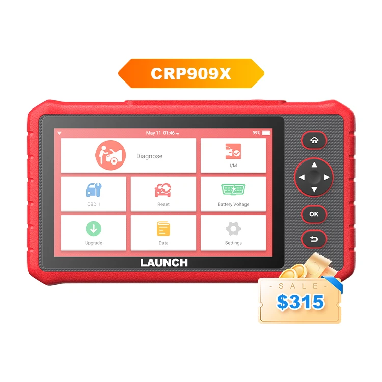 

Professional OBD2 Launch X431 CRP909X crp909 Full System Diagnostic Tool OBDII Services auto testing machine 16Reset for all Car