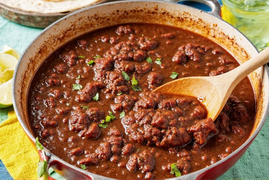 Mole Chichilo soup in a bowl