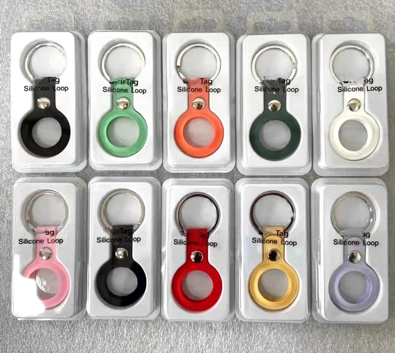 

Hot Silicone Protective Case For Apple Airtag Silicon GPS Pet Trakcing Collar Case Anti Lost Device Key Chain For Airtag Cover