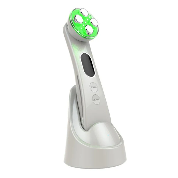 

Factory 2021 Skin Rejuvenation Ionic Photon 3MHz galvanic microcurrent facial massager 5 in 1 led skin tightening