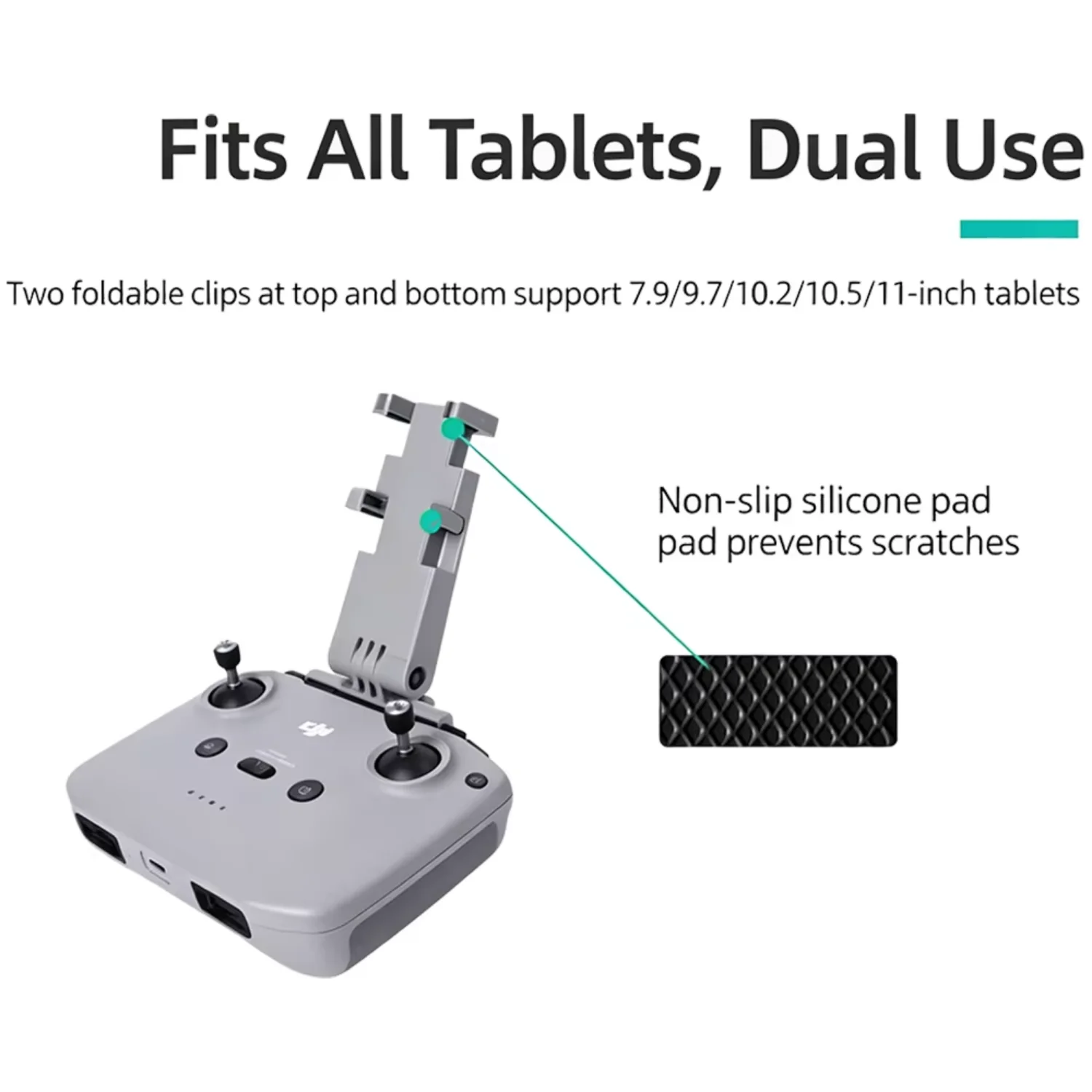Foldable Tablet Mount for Mini 2 Air 2/2S Remote Controller No Disassembly iPad Holder Extended Clip Drone Parts Accessories