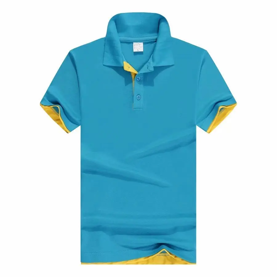 

New Design Custom Logo men clothes Short Sleeved 95% Cotton T Shirt Casual Lapel Polo Shirt