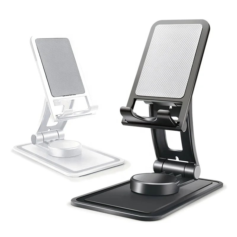 

2024 New Trending Folding Desk Laptop Phone Holder Stand Universal Adjustable Rotating Bracket Mobile Phone Holder