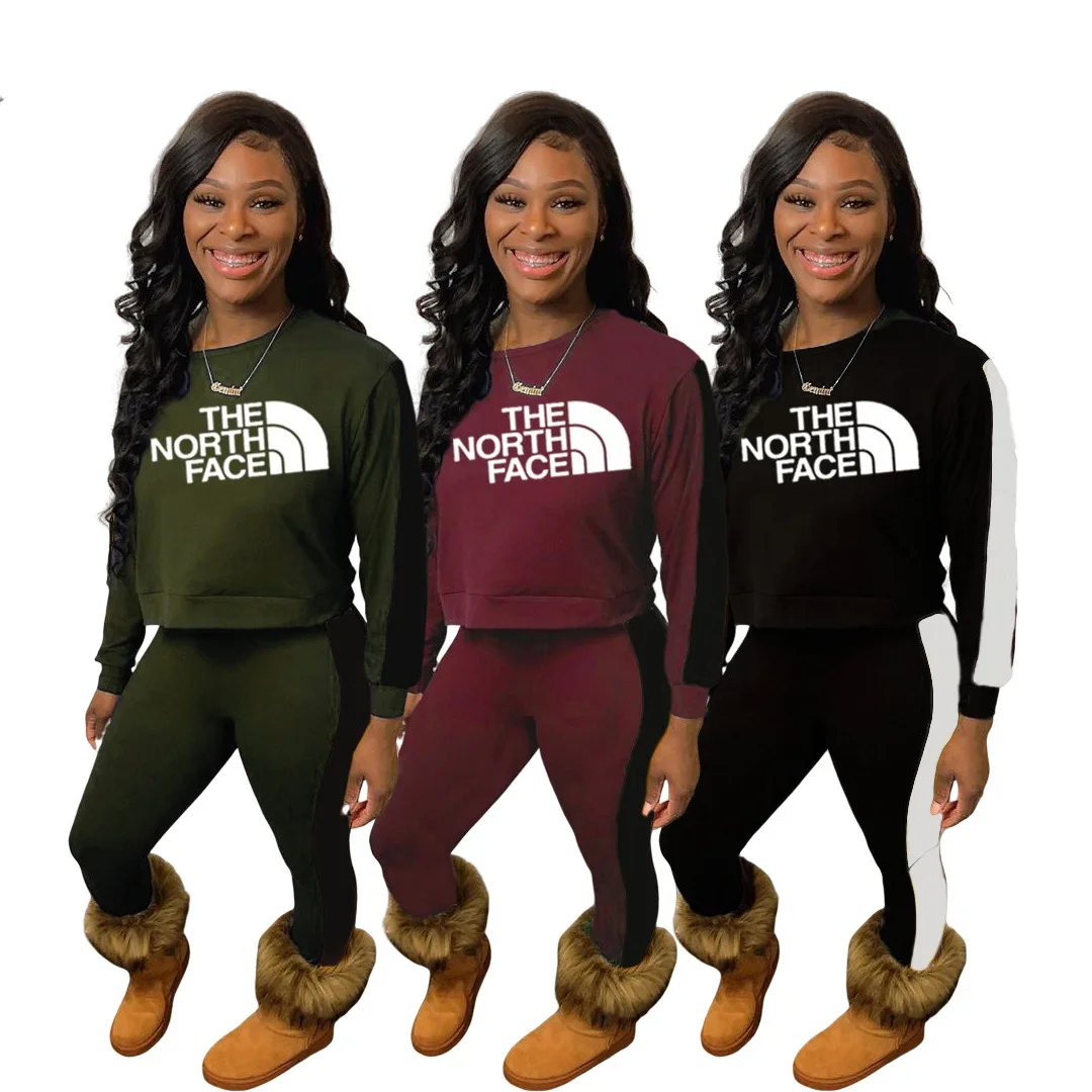 

9S4U New Market Women Casual Long Sleeve 2 Piece Set, Customized color