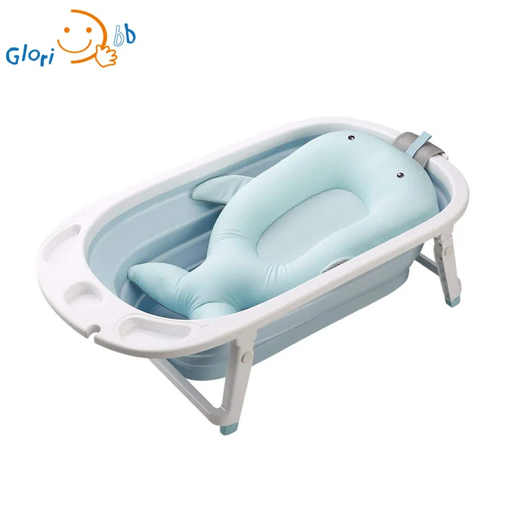 

Newborn Baby Cartoon whale Shower Net Bathtub Sling Bathing Seat Adjustable Comfortable Non-Slip Thicken Bath Seat Support Mat, Customized all pantone colors