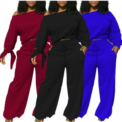 

Custom Private label plus size two piece set 3xl Women two piece for plus size two piece jumpsuits for women