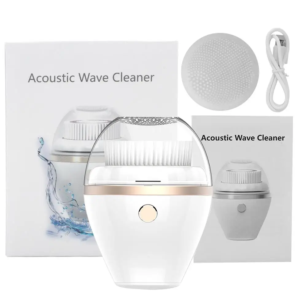 

Professional Electric Face Cleaners Facial Cleansing Brush Pore Cleaner Washer Blackhead Acne Remover Face Deep Cleaning Brush, White