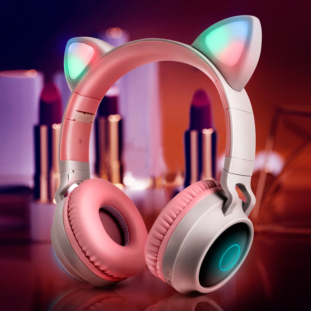 

Promotion Gift Foldable bluetooth stereo cat headset for smartphone