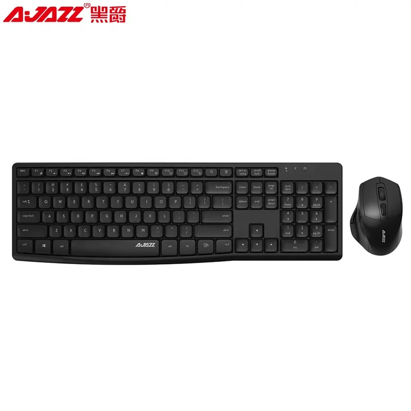 

AJAZZ A2030w Waterproof Wireless keyboard and mouse Ergonomics 2.4G combos for Mute home/Office, Black