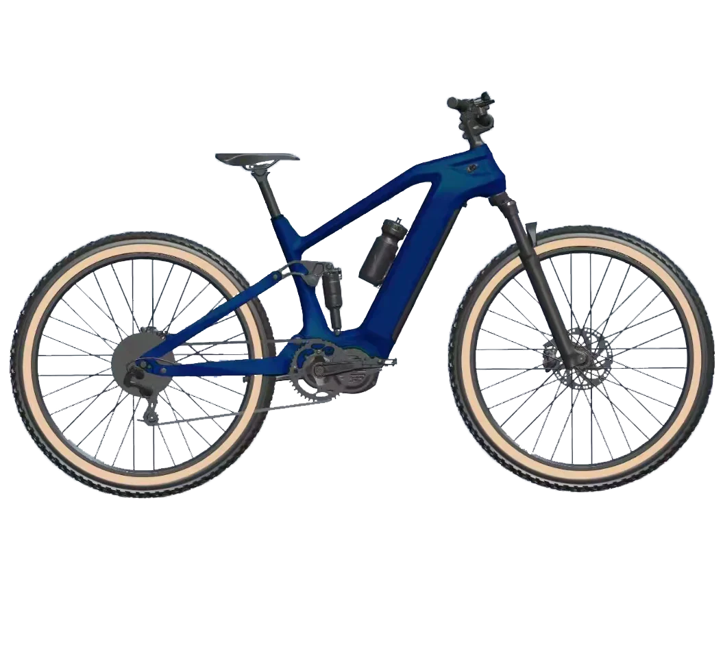 

Factory direct sale 26inch mid drive electric bike full suspension electric mountainbike OEM carbon frame hidden battery ebike
