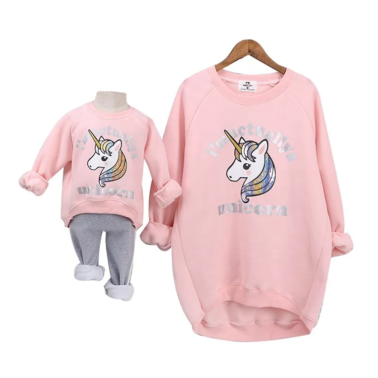 Hot style pullover mom  and  daughter family pullover