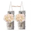Europe Rustic Wall Decor Hanging Mason Jar LED String Lights Design Home Decoration