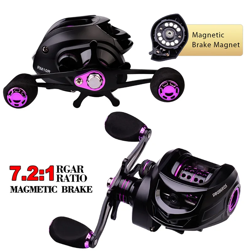 

Fishing Reels 7:2:1 Magnetic Brake Water Drop Wheel Anti-explosion Line Sub-wheel 3+1 Shaft 10kg Reel Fishing Fisch Weight Peche, 4 colors