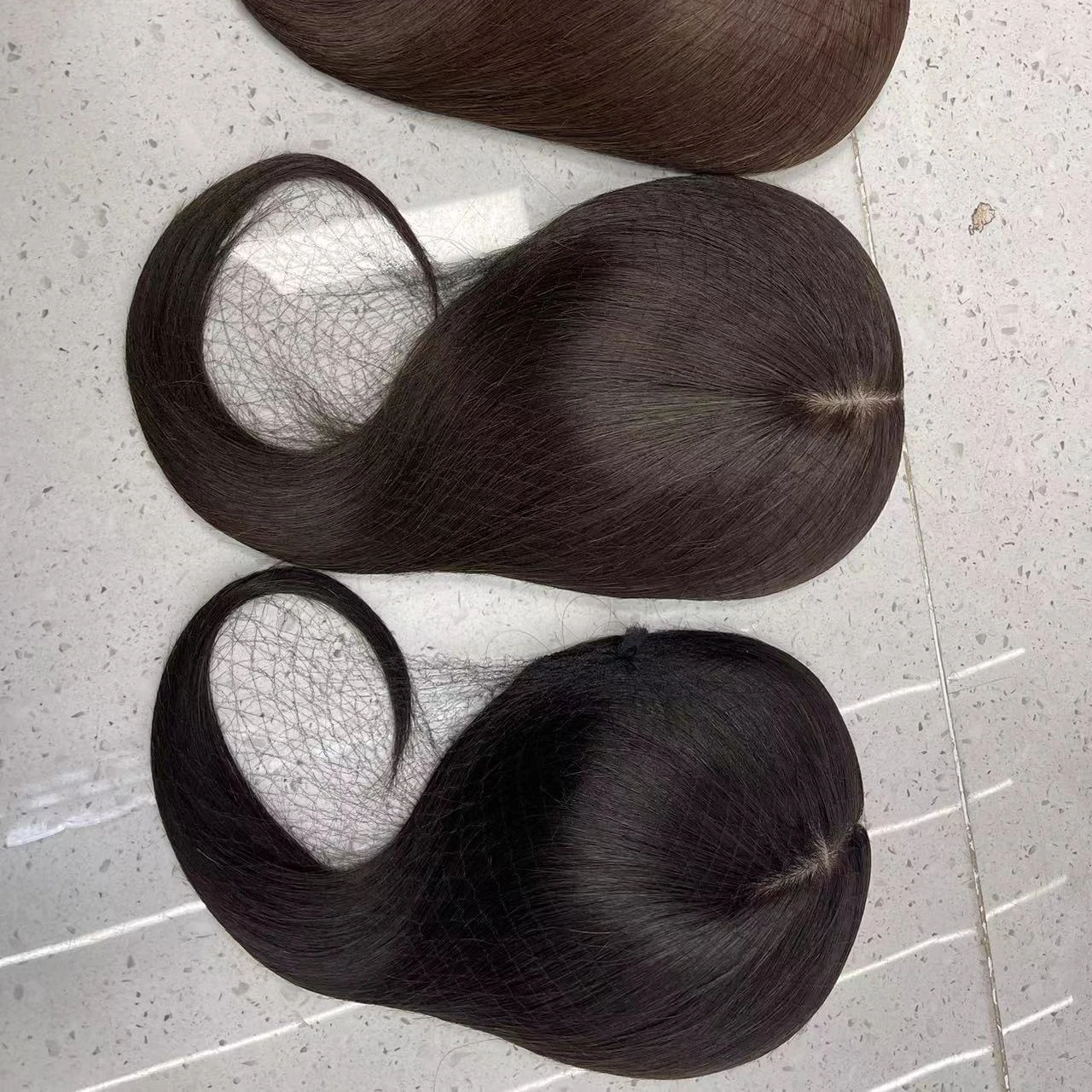 Silk Skin Base Human Hair Topper 100% Virgin Human Hair Piece With Clips in Natural Scalp Free Part