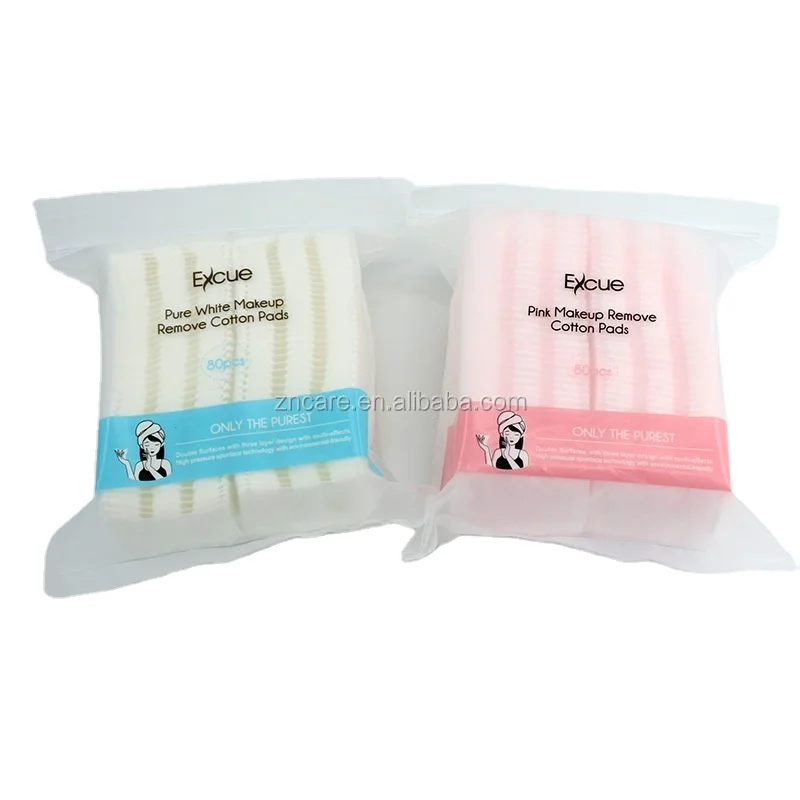 

Wholesaler Makeup Remover Cotton Pad Facial Cleaning Wipes 100% Cotton Private Label Make Up Remover Cleansing Disposable Pad