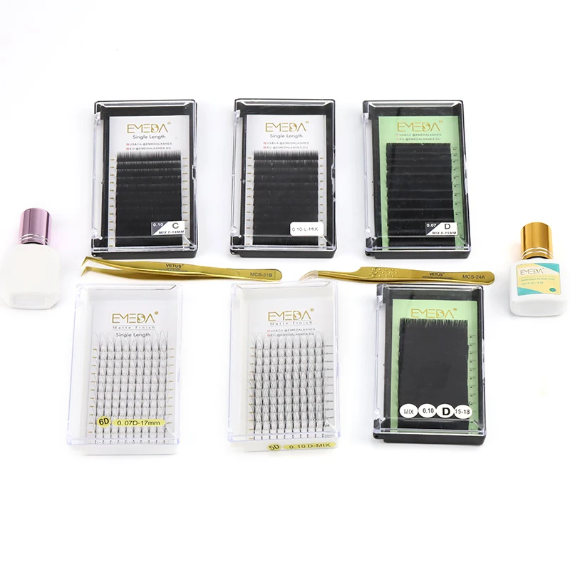 

Private Label Eyelash Extension from Korean Import OEM service, Matte black