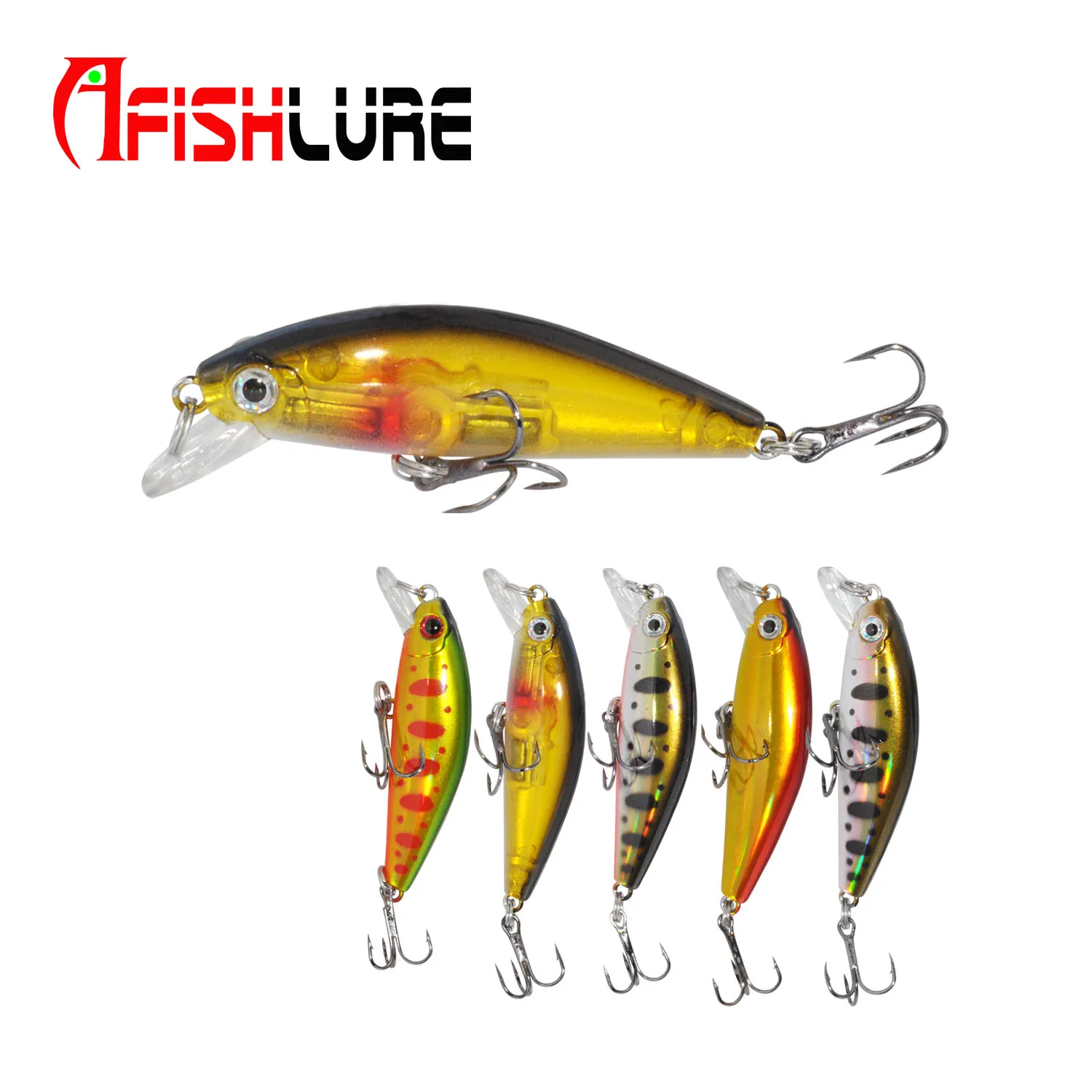 

High Quality Mini Sinking Minnow 50mm 6.6g Fishing Lures Bait Minnow Lure Jerkbait Hard Lure Pesca