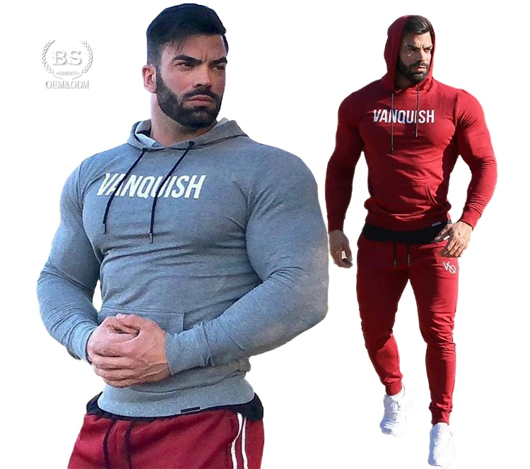 

Baisheng BEST QUALITY Stacked Joggers Set with Hoodie Poly Fleece with Side Panel men tracksuit