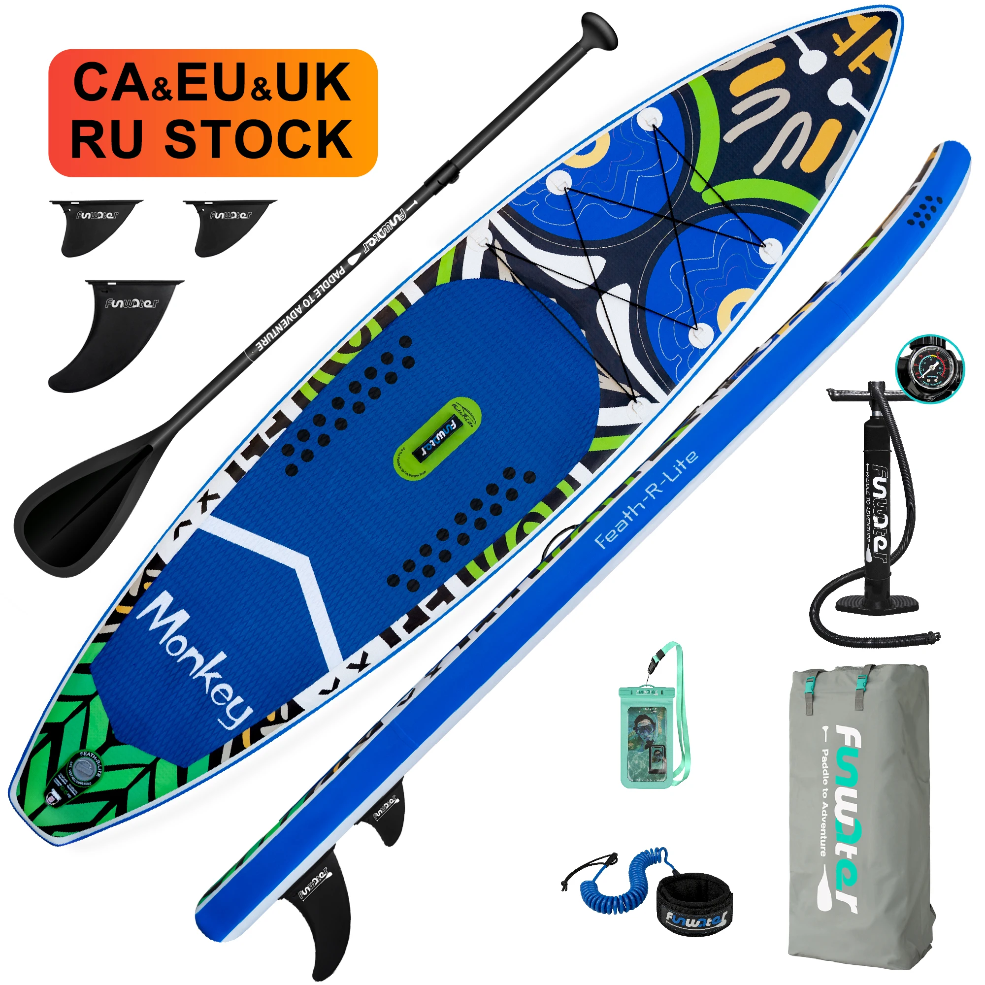 

FUNWATER Dropshipping OEM paddle board inflatable stand up paddle inflatable sup board paddle-board surf accessories