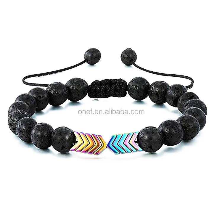 Most Popular Braided Rope Mens Women Anti Anxiety 6mm Adjustable Lava Stone Gemstone Bracelet.jpg