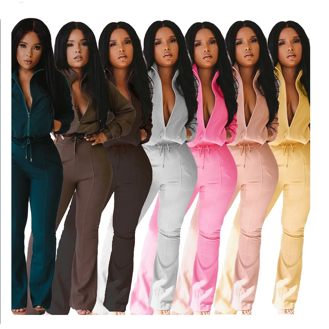 

L163 2020 hot sale fall womens boutique clothing 2 piece sets