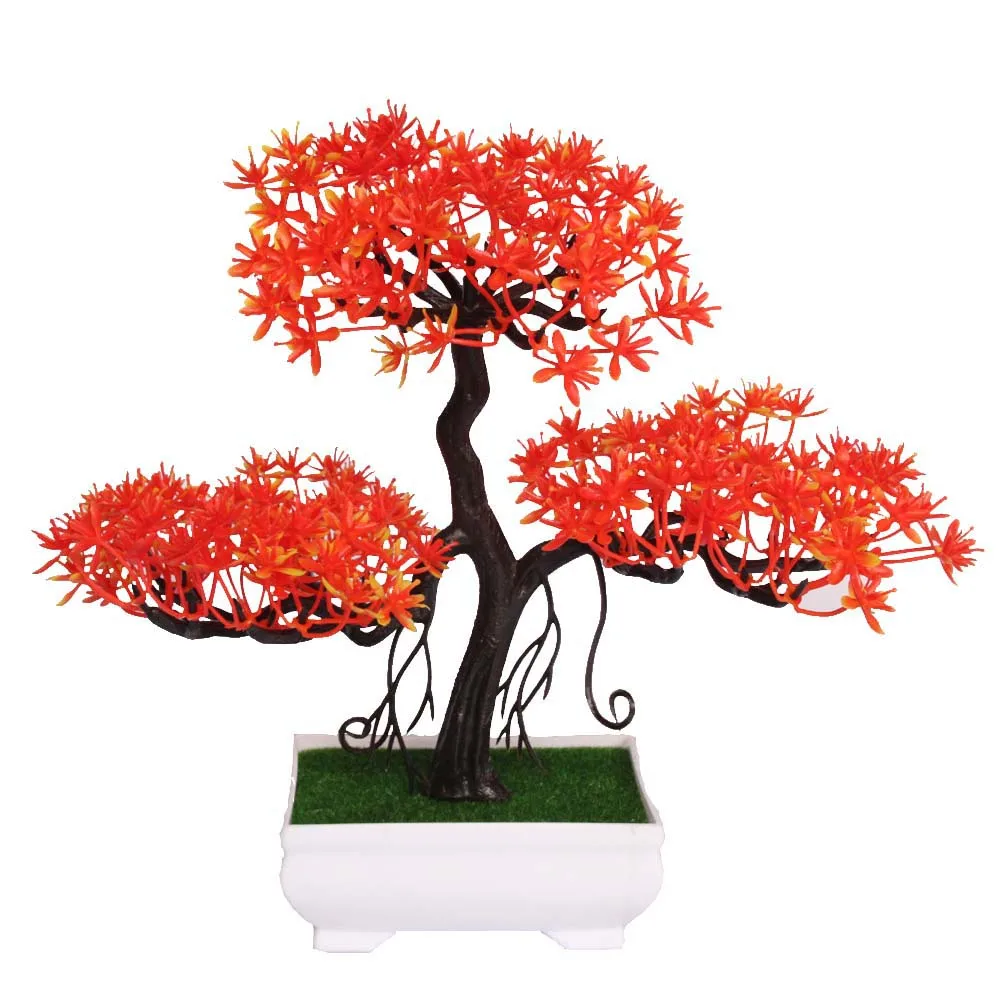 

Hot sale Artificial potted Plant pinrui craft artificial cheap plastic bonsai tree office decor, Customized