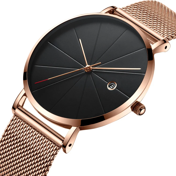 

Amazon Fashion Sport High Quality Men Wristwatch Calendar Steel Mesh Quartz Watch