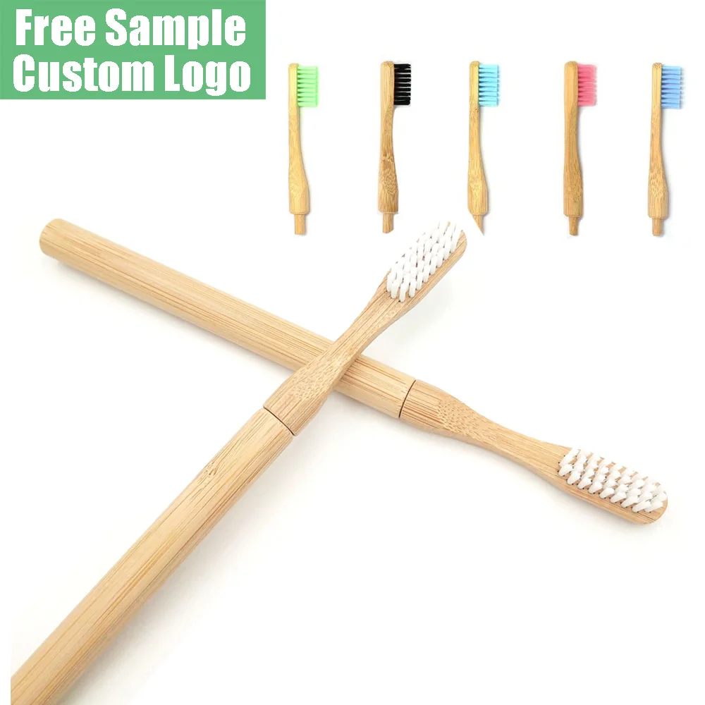 

Eco-Friendly Biodegradable Bambu Teeth Brush Self Standing Custom Charcoal Bamboo Toothbrush, Natural bamboo color