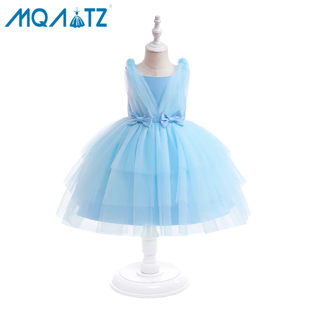 

MQATZ tulle white flower girl dresses wedding kids fashion factory price party flower girl dress L5331
