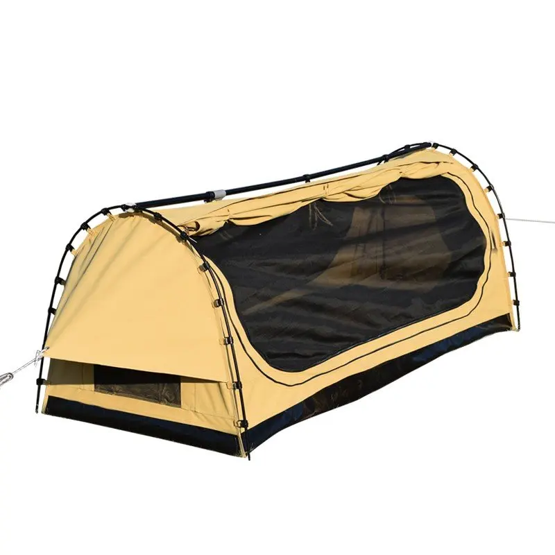 

Outdoor camping hiking waterproof ripstop canvas fabric portable swag tent