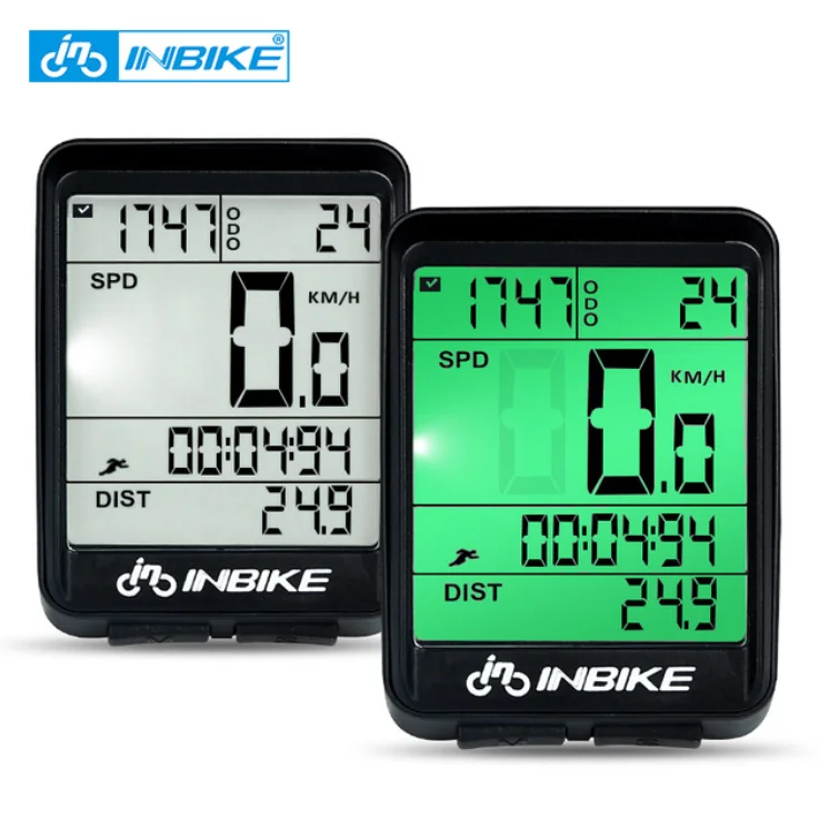 

INBIKE Wireless Bicycle Computer waterproof bike Speedometer cycling odometer letour accessories, Black