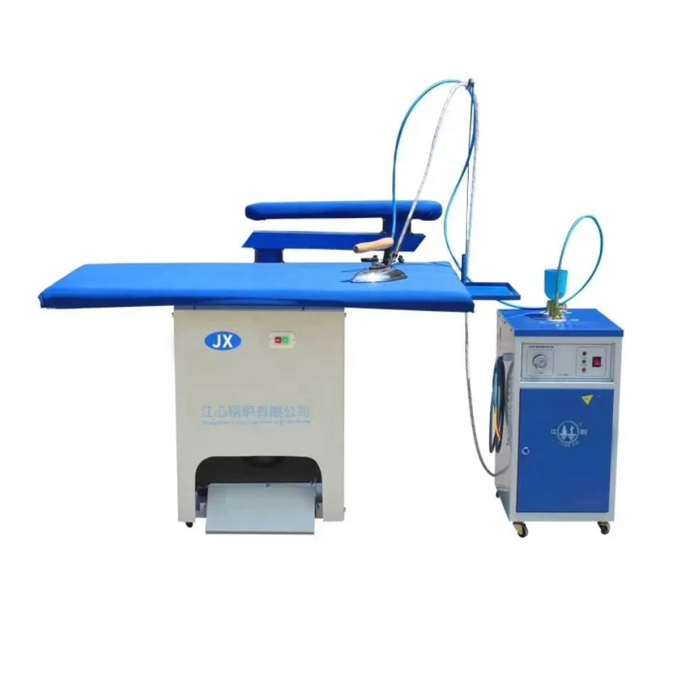 

Hot sale Vacuum Rocker Suction Ironing Table with Boiler for Laundry Steam Ironing table
