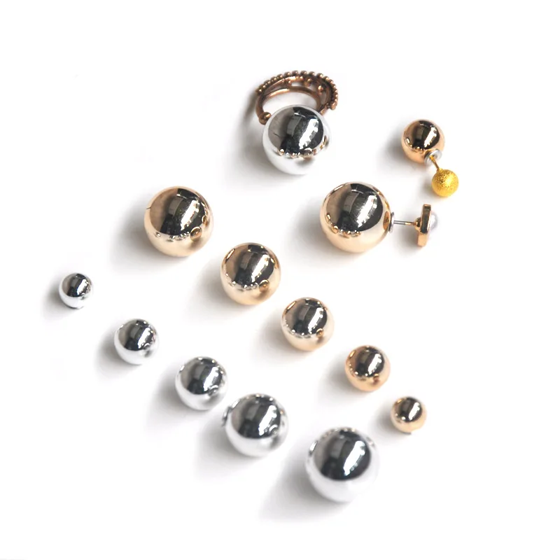 

10pcs/bag Resin Beads Earplugs Stud Earring Backs Support Plug earring back stopper, Gold/silver