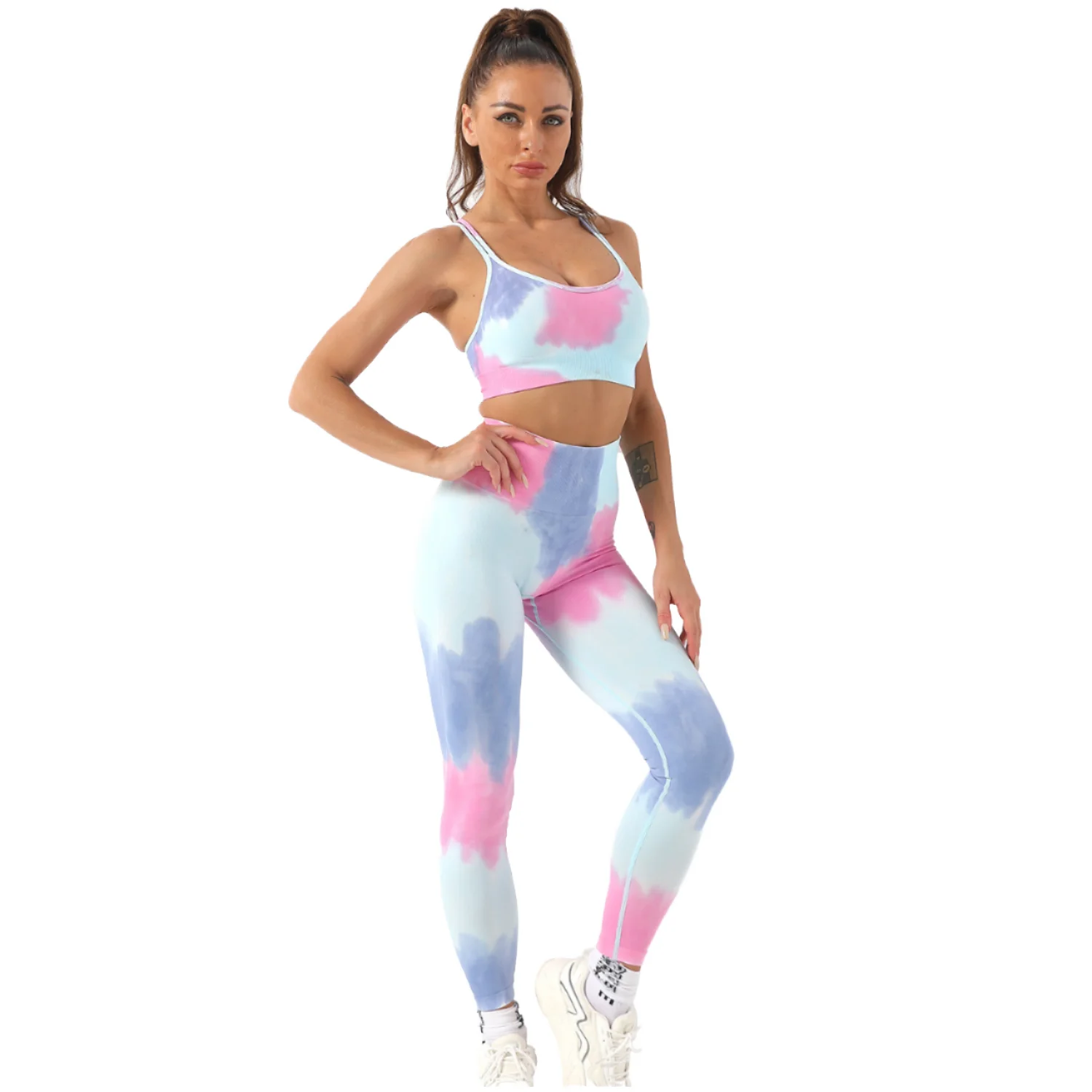 Breathable ankle-length 2-Piece Set Yoga Pants