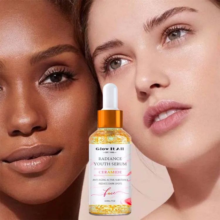 

Organic Facial Serum Luxury 24K Gold Glow Face Serum Drops Natural