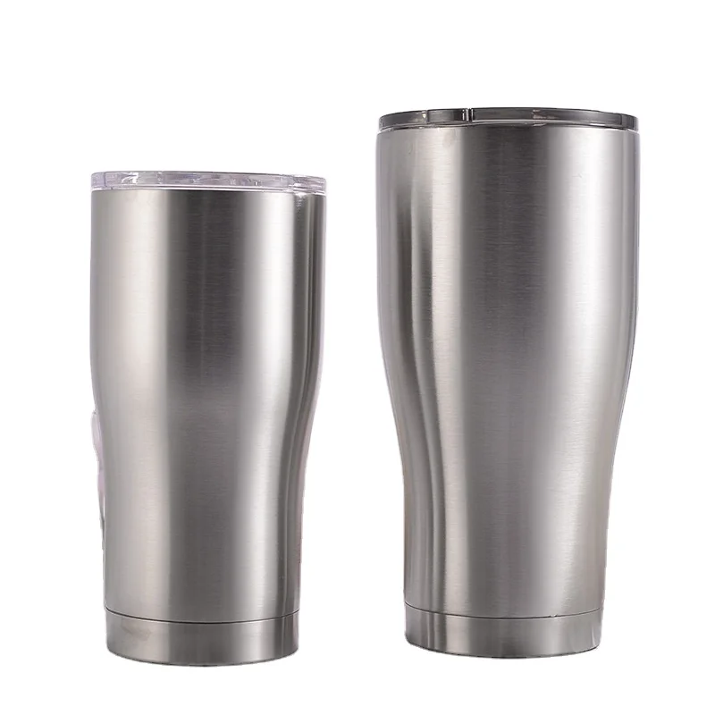 

HDT curved Curving Stainless Steel Tumblers 30 Oz 20 Oz Double Wall Insulation Coffee Mugs Curve Wine Tumbler With Lid, Various