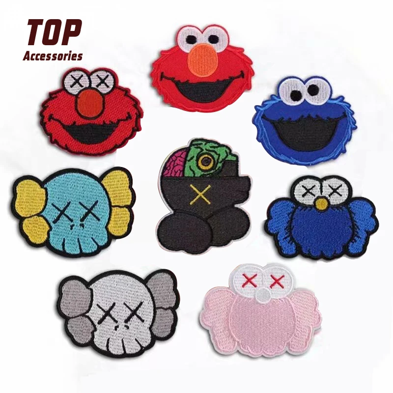 

Hot Sale Wholesale Custom Cartoon Sesame Street Embroidery Patches