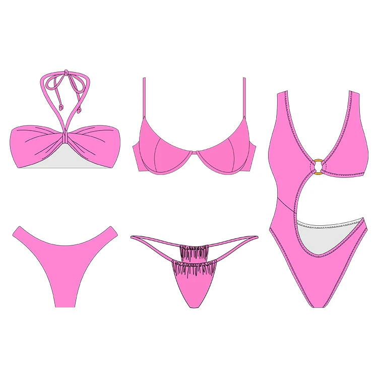 

2022 High Quality Custom Patchwork Fashion Show Swimwear Sexy Bikini