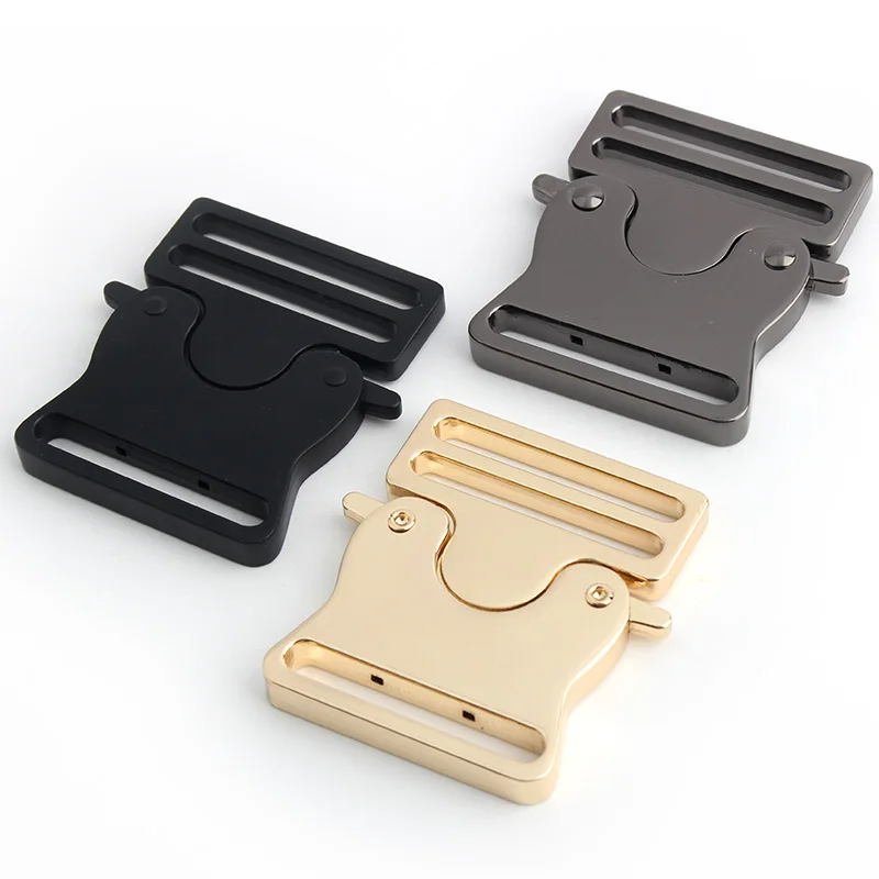 

High Quality  Side Buckle Plastic Quick Collar Metal Strap Buckles Side Quick Metal Release Buckle For Bags Parts