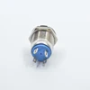 Factory high quality black push button switch bell amber color led light 12mm 1NO momentary
