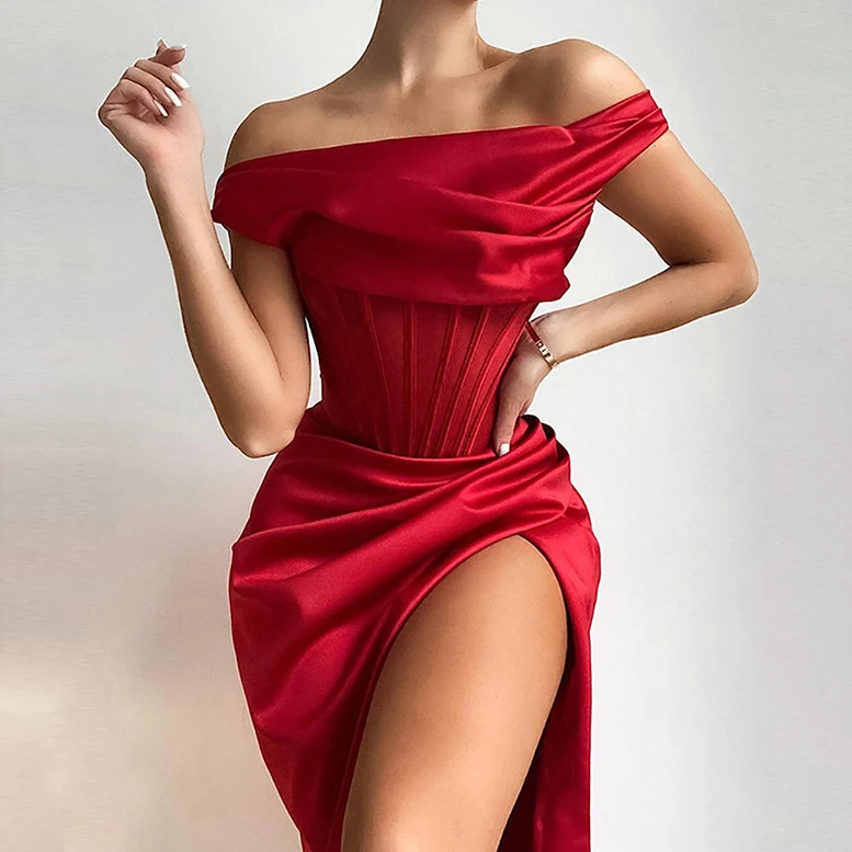 

FS2295D 2021 spring women sexy dress Fashion elegant dresses