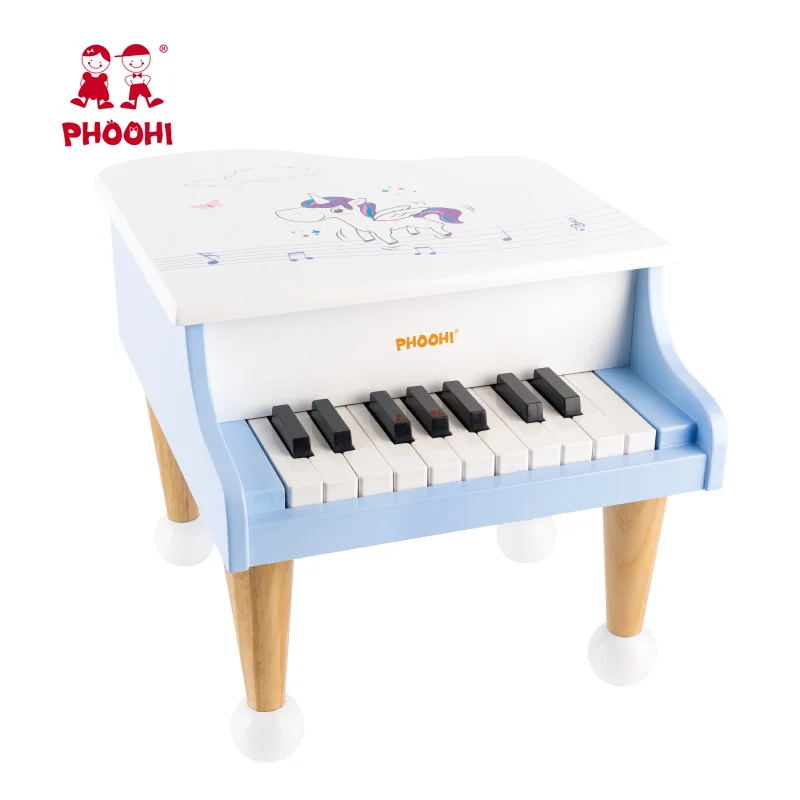 wooden toy piano