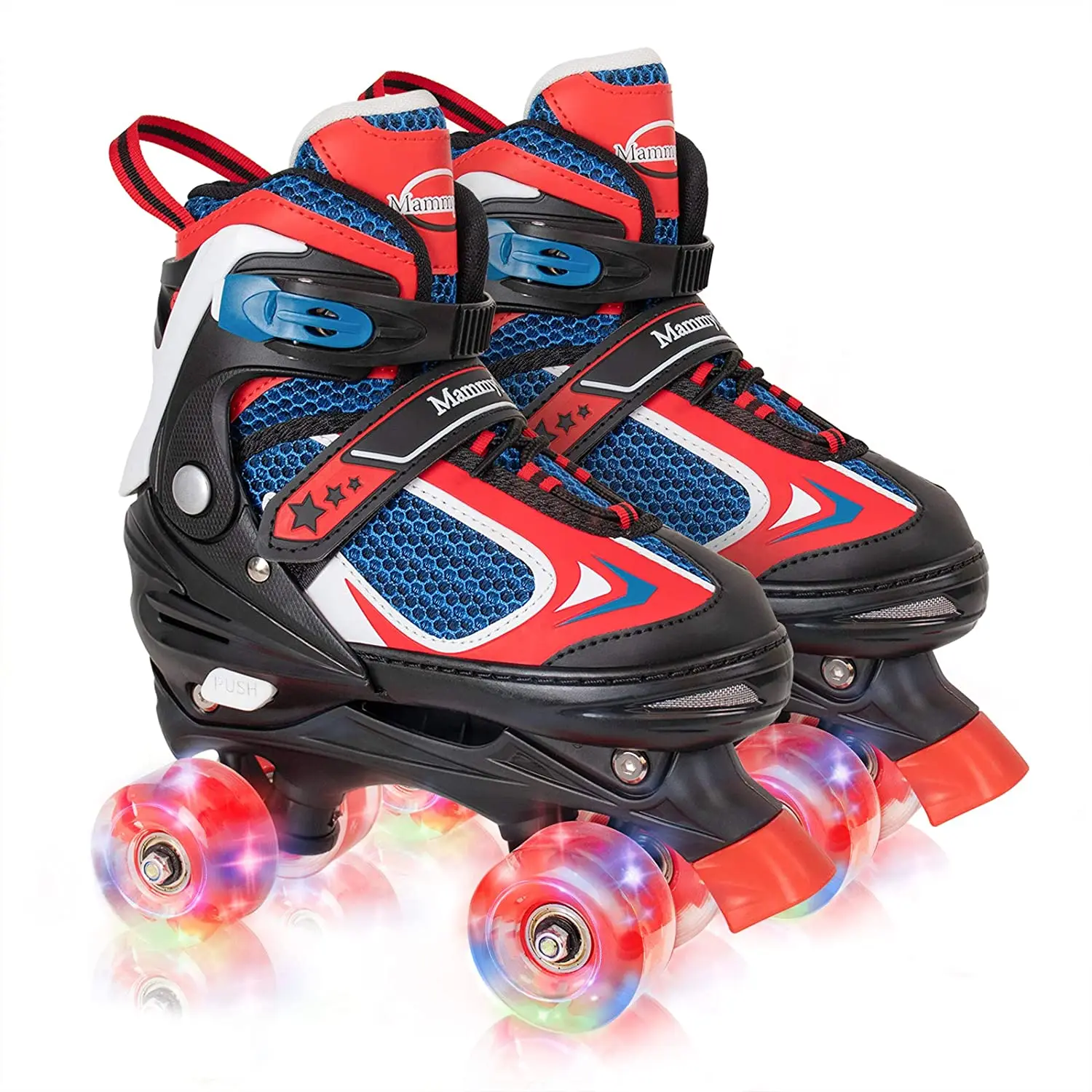 

XW US In Stock OEM amazon hot sale flashing roller skate shoes, Red