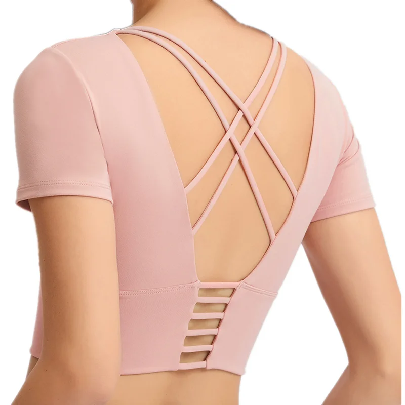 

Xsunwing New arrival Custom Gym Wear Sports Fitness Clothing Women Workout Tank Tops yoga fitness wear sport exercise t- shirts