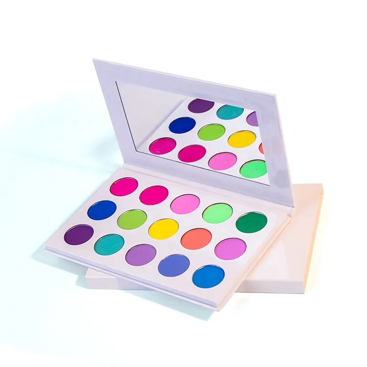 

Cruelty Free 15 Colors Neon Pigmented Vegan Eyeshadow Palette Private Label Makeup Eyeshadow Palette