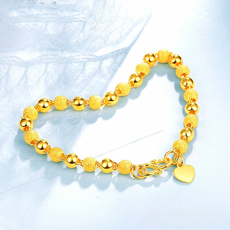 Gold Plated Ladies Round Bead 	